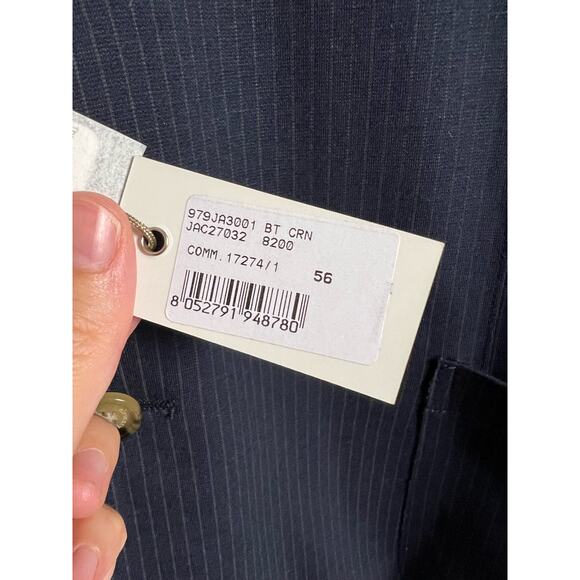 Eleventy Platinum Navy Blue Pinstripe Blazer Sport Coat Jacket Size 3XL - Picture 8 of 10